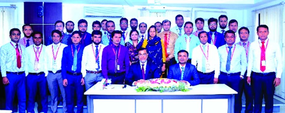 Md. Motaleb Hossain, DMD of Standard Bank Limited, poses for photograph with the participants of a training course on "MCSME Portfolio Management & Reporting" at the bank's Training Institute in the city recently. Senior officials of the bank were also