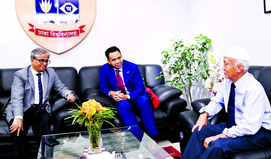 Acting High Commissioner of Malaysia in Bangladesh Mr. Amir Farid Abu Hasan called on Dhaka University (DU) Vice-Chancellor Prof Dr Md. Akhtaruzzaman at latter's office of the University yesterday. He was accompanied by Prof Dr Zin Zawawi Zakaria of Mal