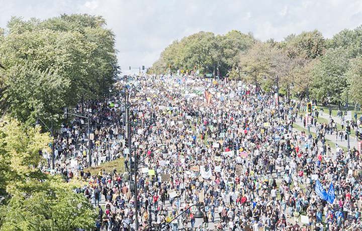A Montreal rally led by Greta Thunberg on Friday attracted 500,000 people, according to organizers.