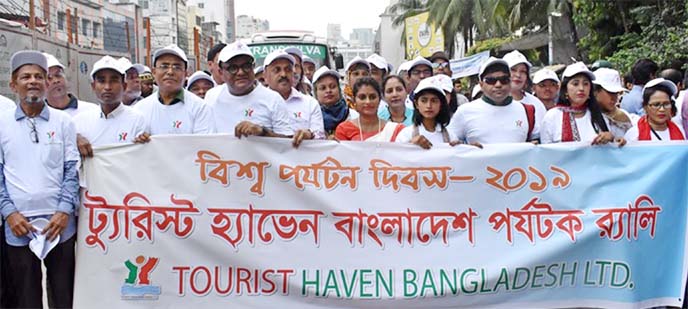 Tourist Haven Bangladesh brought out a rally in the city marking the World Tourism Day on Friday .