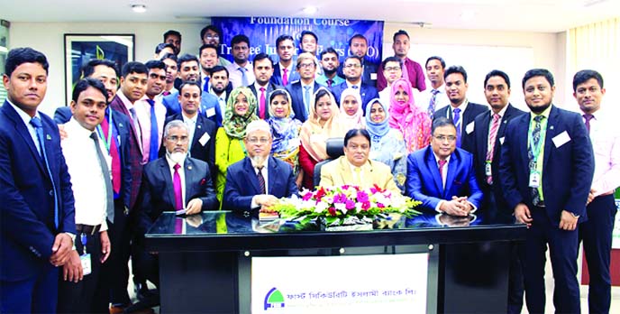 Abdul Aziz, AMD of First Security Islami Bank Limited, attended at the closing ceremony of 48th Foundation Training Course for Junior Trainee Officers at the bank's Training Institute in the city on Wednesday. Other executives of the banks were also pres