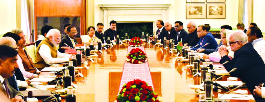 A bilateral meeting was held between Bangladesh and India at Hyderabad House in Delhi under the leadership of Prime Minister Sheikh Hasina and Indian Counterpart Narendra Modi on Saturday.