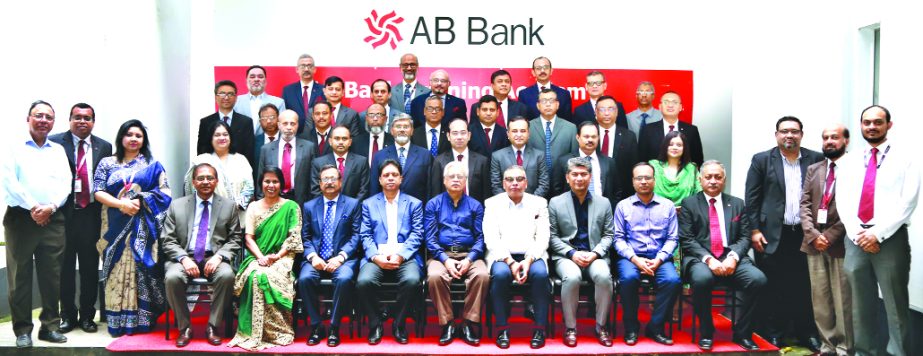 Md Eskandar Miah, Executive Director and Deputy Head of BFIU of Bangladesh Bank, poses for photograph after attending a workshop on 'Anti-Money Laundering and Combating the Financing of Terrorism' organized by AB Bank in collaboration with Bangladesh Ba