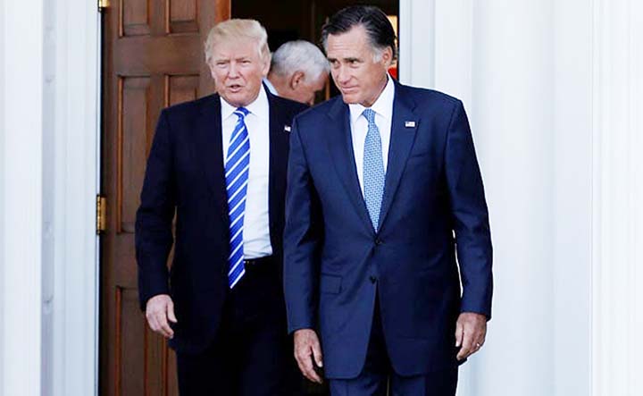 Mitt Romney criticised Trump for asking China to investigate Joe Biden.