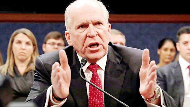 Former CIA director John Brennan has accused President Donald Trump of eroding US democratic principles