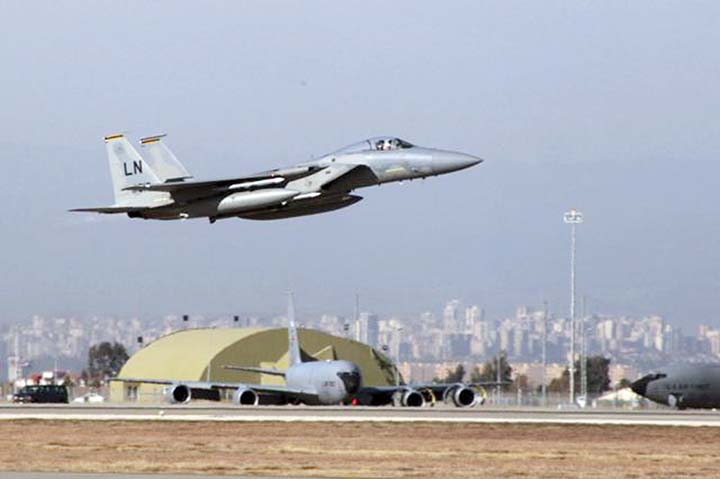 A U. S. Air Force F-15 fighter jet takes off from Incirlik Air Base near Adana, Turkey. Frayed U.S. relations with Turkey are raising a sensitive question rarely discussed in public: Should the United States remove the nuclear bombs it keeps at a Turkish