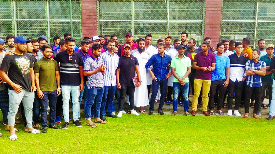 Bangladesh cricketers led by Shakib Al Hasan go on strike demanding pay hike in domestic cricketing. This photo was taken from Mirpur Academy Ground on Monday.
