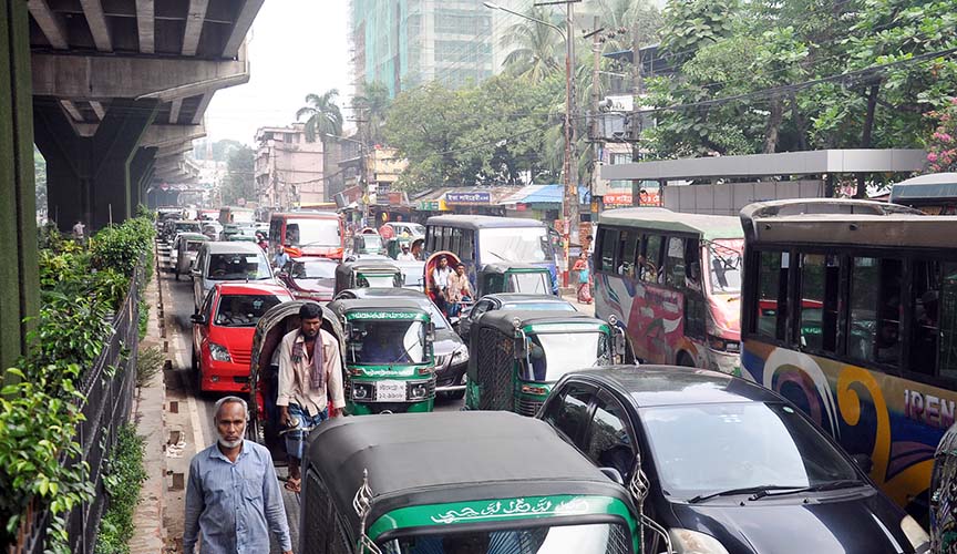 Traffic jam at Chattogram has turned worse day by day . This picture was taken from WASA Point yesterday.