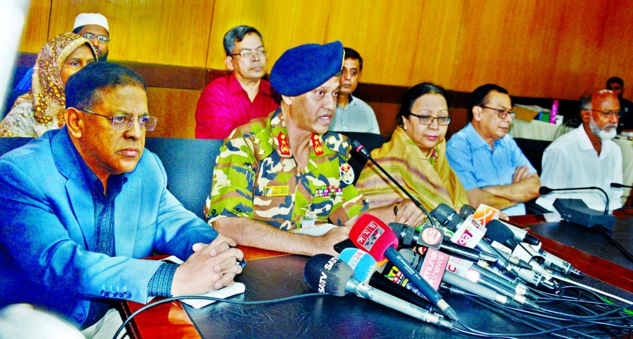 Director of Bangabandhu Sheikh Mujib Medical University Hospital Brig Gen AK Mahbubul Haque speaking at a prÃ¨ss conference on present physical condition of BNP Chief Begum Khaleda Zia and her treatment at the hospital on Monday.