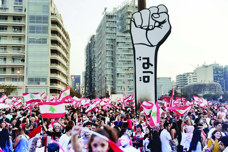 Lebanese demonstrators have taken to the streets en masse to protest corruption and demand reforms.