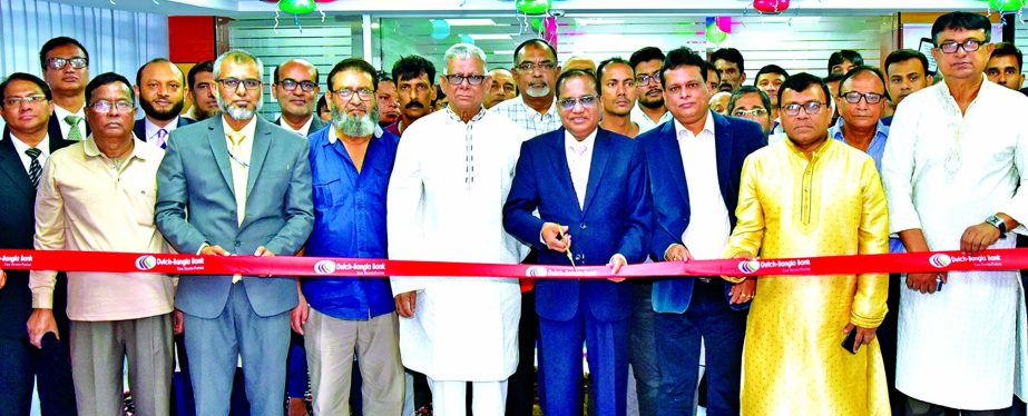 Abul Kashem Md. Shirin, Managing Director of Dutch-Bangla Bank Limited, inaugurating its 190th branch at city's Khilgaon area on Tuesday. Senior officials of the bank, local dignitaries and businessmen were also present.