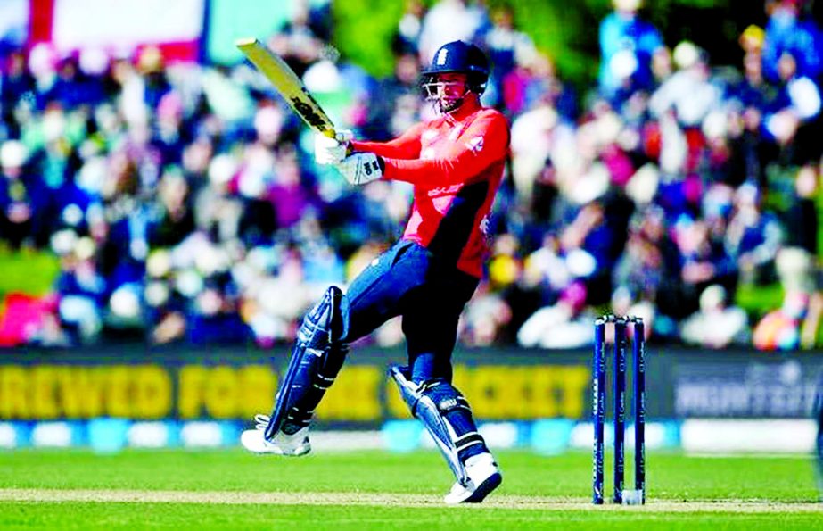 James Vince of England bats during game one of the Twenty20 International series between New Zealand and England at Hagley Oval in Christchurch, New Zealand on Friday.