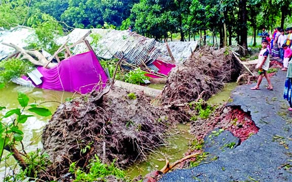 At least two people were killed and huge number of houses were destroyed as the cyclone Bulbul lashed Kotalipara under Gopalganj district on Sunday.