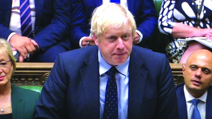 Mr Johnson is facing a showdown in Westminster.