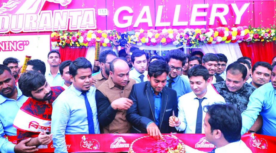 Mehedi Hasan Miraz, cricketer of Bangladesh team, inaugurating an outlet of Duranta Bike at Rampura in the city recently. Rahat Zahan Shamim, Chief Operating Officer, Monirul Islam, Head of Sales and Mushfiqur Rahman, Assistant Brand Manager, among others