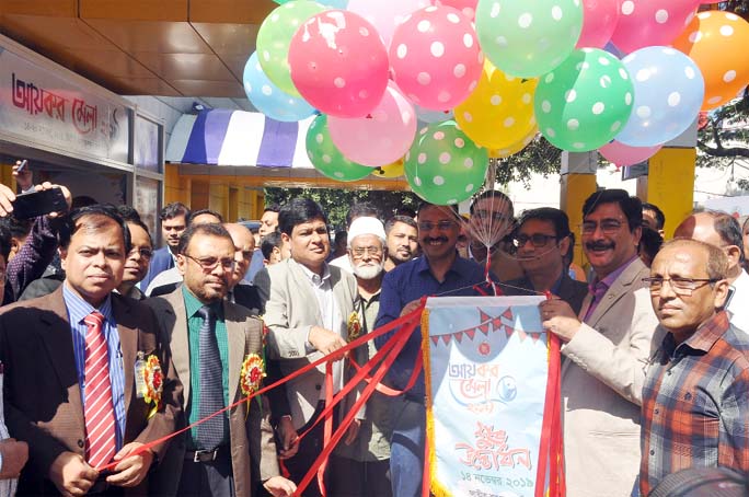 CCC Mayor A J M Nasir Uddin inaugurating the Tax Fair at the Port City yesterday.