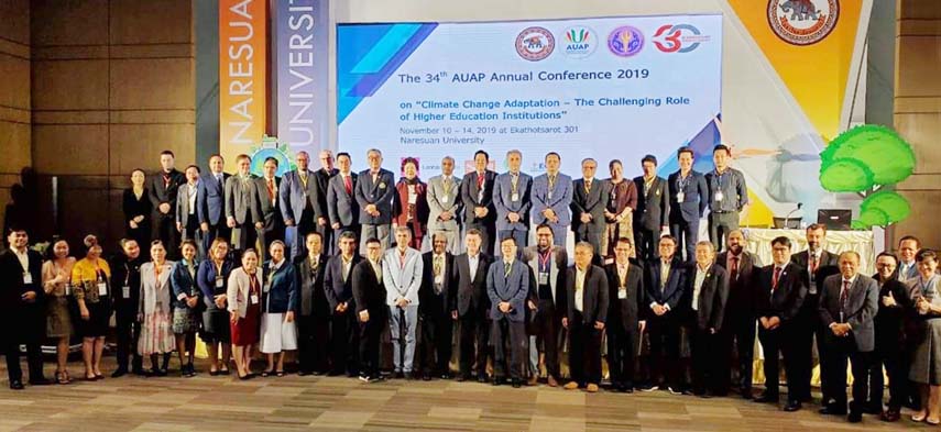 Dr Md. Sabur Khan, Chairman, BoT, Daffodil International University and also the Vice President (2nd) of Association of the Universities of Asia and Pacific (AUAP) along with the delegations at the 34th Annual Conference of AUAP2019 in Thailand recently.