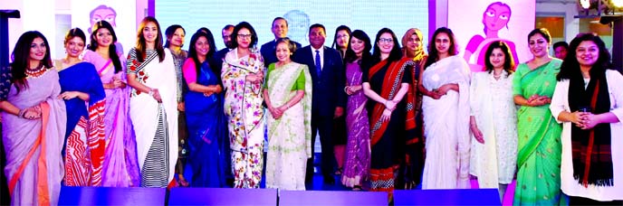 Dr. Rubana Huq, President of BGMEA along with Geeteara Safiya Choudhury, former Chairperson of ADCOMM, Rokeya Afzal Rahman, former adviser of Caretaker Government, Zara Jabeen Mahbub, CEO of KITC Limited, Sajida Rahman Danny, founder Chairman of PFDA-Voca