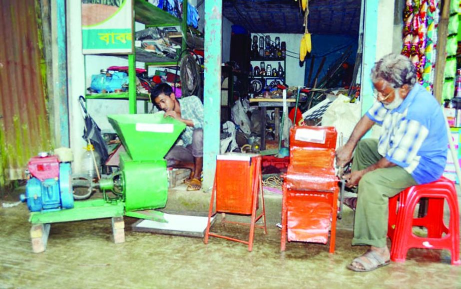 SYLHET: Abdul Hai Azad, a researcher of plants, environment and agriculture working in his garage.