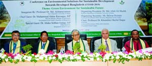 Agriculure Minister Dr. Abdur Razzak, amomg others, at an international conference on 'Environmental Solutions for Sustainable Development: Towards Developed Bangladesh' organised by Awami League Sub-Committee on Forest and Environment at Senate Bhaban