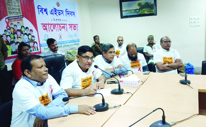 SYLHET: Brig Gen Md Yunusur Rahman, Director, Sylhet MAG Osmani Medical College Hospital speaking at a seminar on the occasion of the World AIDS Day on Sunday.