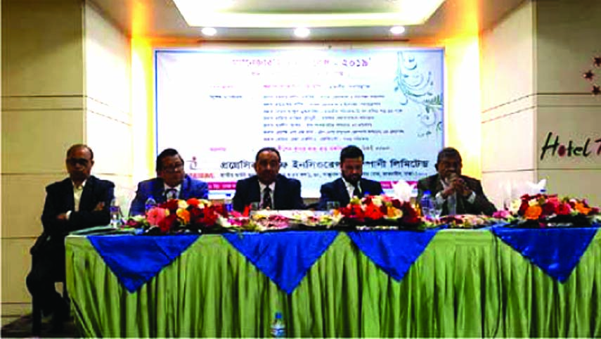 Zakariya Ahad, Chairman, Board of Directors of Progressive Life Insurance Company Limited, presiding over its Managersâ€™ Conference-2019 at a hotel in the city recently. Nazim Tazik Chowdhury, Bajloor Rashid, directors and senior officials of the co