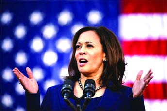 Kamala Harris, 55, was the only African-American woman seeking the Democratic presidential nomination.