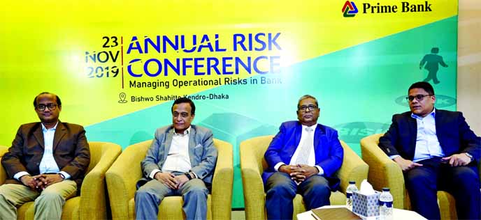 M Farhad Hussain, Director along with Rahel Ahmed, Managing Director, Md. Shahidul Islam, General Manager of Prime Bank Limited, attended the Annual Risk Conference at Bishwo Shahitto Kendro Auditorium in the city recently. Senior officials of the bank w