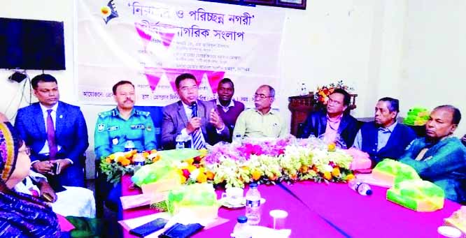 RANGPUR: K M Tariqul Islam, Divisional Commissioner addressing a citizen dialogue on 'Safe and Clean City' at Rangpur Press Club at its Auditorium as Chief Guest on Monday.