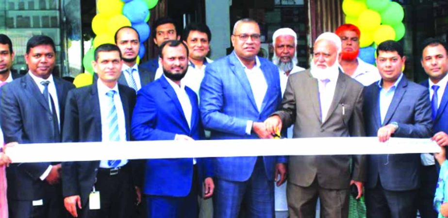 M. Khorshed Anowar, Head of Retail and SME Banking of Eastern Bank Limited (EBL), inaugurating its Agent Banking outlet at Fatullah in Narayanganj recently. Syed Zulkar Nayen, Head of Liability and Wealth Management, Md. Bin Mazid Khan, Head of Agent Bank