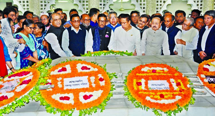 Bangladesh Awami League paid rich tributes to the champion of democracy Huseyn Shaheed Suhrawardy by placing floral wreaths on his mazar in the city on Thursday marking his 56th death anniversary.