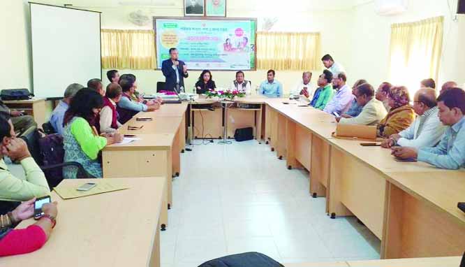 SYLHET: Mohammad Abdullah Al-Mamun , Director (Activities) speaking as Chief Guest at a divisional workshop at the Conference Room of Deputy Commissioner on Monday.