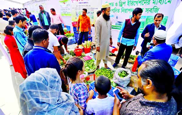 Toxic free vegetable exhibition begins at Manik Mia Avenue in city on Friday.