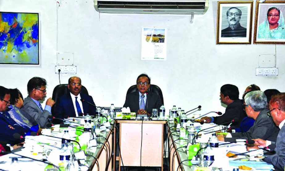 Mohammad Ismail, Chairman, Board of Directors of Bangladesh Krishi Bank (BKB) Limited, presiding over its Review Meeting for Divisional GMs, Corporate and AD Branch Managers for the FY 2019-20 at its head office recently. Md. Ali Hossain Prodhania, Managi