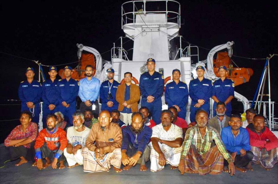 Members of Coast Guard recovered missing 17 Bangladeshi from Chaktai Area recently.