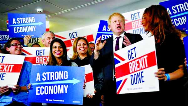 Johnson is hoping to regain the Conservative majority lost by his predecessor Theresa May in the last election.