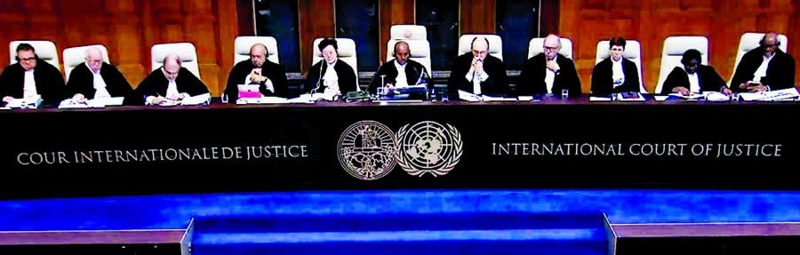 ICJ President Abdulqawi Yusuf chairs a three-day hearing on Rohingya genocide case in the Peace Palace of The Hague on Tuesday.