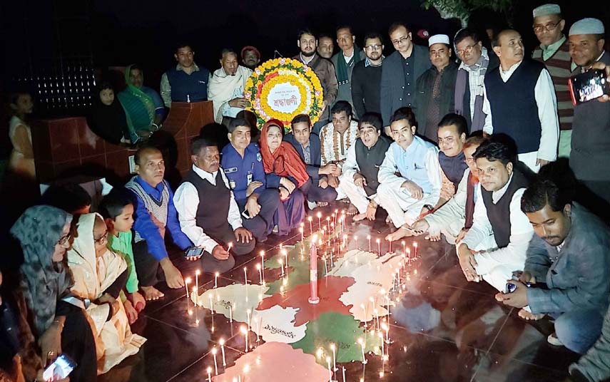 Fatikchhari District Administration arranged candle light lighting programme at Lalang Graveyard in observance of the Martyred Intellectuals Day on Saturday.