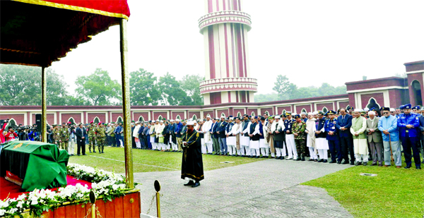 The Namaz-e-Janaza of the Prime Minister's Military Secretary Major General Mia Mohammad Zainul Abedin, Bir Bikram was held at the Army Central Mosque in Dhaka Cantonment on Thursday.