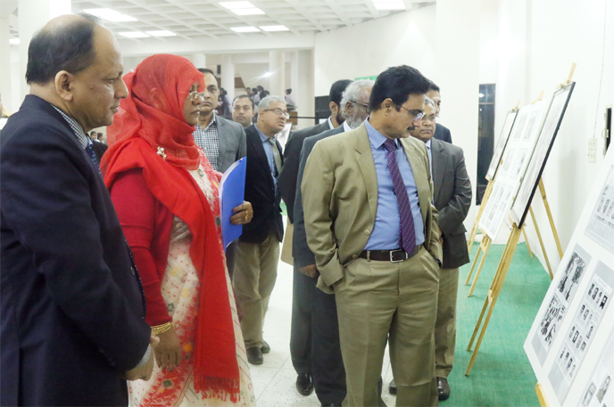 Secretary of Science and Technology Ministry Anwar Hossain visited the photo show of the liberation war in the auditorium of Science Museum in the city on Thursday.