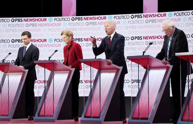Democratic 2020 candidates lash Trump before debating policy.