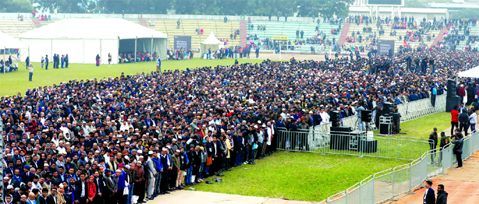 Thousands of people from all walks of life thronged the Army Stadium on Sunday to pay their last respects to Sir Fazle Hasan Abed, founder of the World's largest Non-Governmental Organization (NGO) Brac.