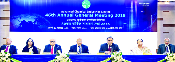 M. Anis Ud Dowla, Chairman of Advanced Chemical Industries (ACI) Limited, presiding over its 46th AGM at Officersâ€™ Club in the city on Monday. The AGM declared 100 percent cash and 15 per cent stock dividend for the year ended on 30 June 2019. Dr.