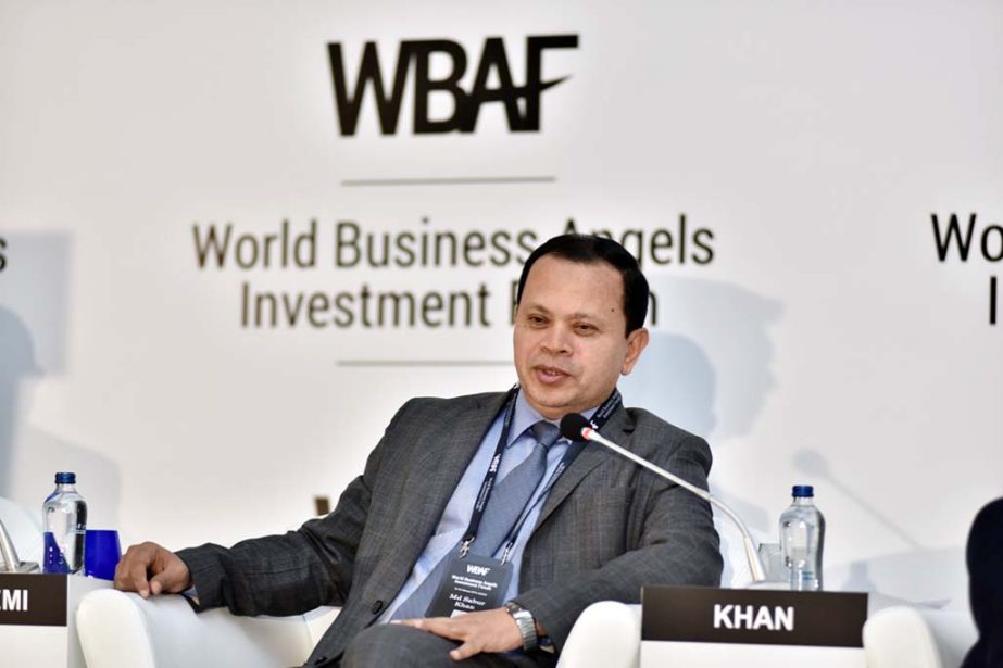 Dr Md. Sabur Khan, Chairman, Daffodil International University and High Commissioner of WBAF-Bangladesh speaks at the annual conference of World Business Angels Investment Forum held in Istanbul, Turkey recently.