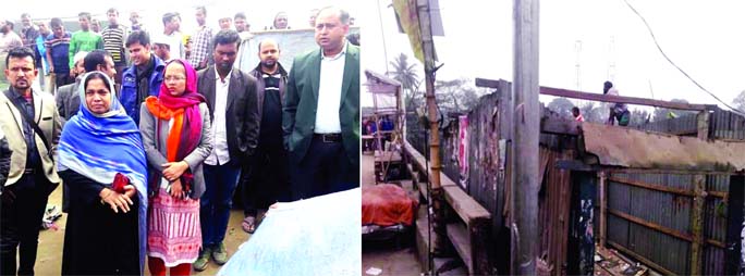 KISHOREGANJ: Kishoreganj District Administration and Water Development Board conducted a drive to demolish illegal structures from Narshundha River bank at Purba Thana Ghat on Monday.