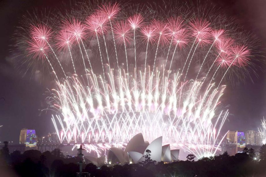 Fireworks explode over the Sydney Opera House and Harbour Bridge as New Year's celebrations are underway in Sydney. Australia's Prime Minister Scott Morrison says on Sunday. AP file photo