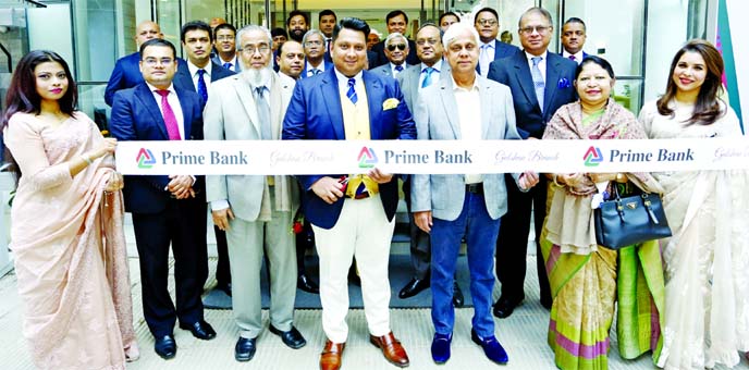 Tanjil Chowdhury, Director of Prime Bank Limited, inaugurating its Gulshan relocated Branch at new premise at 72 Gulshan Avenue in the city on Sunday., Mafiz Ahmed Bhuiyan, Vice Chairman, Rahel Ahmed, CEO and other directors of the bank were also present.