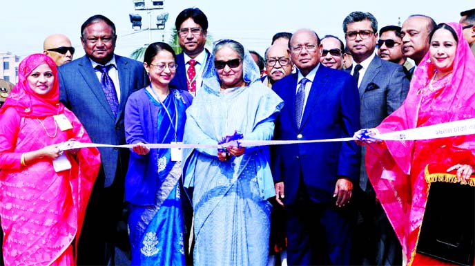 Prime Minister Sheikh Hasina, inaugurating the 25th Dhaka International Trade Fair-2020 at Bangabandhu International Conference Centre on Wednesday.