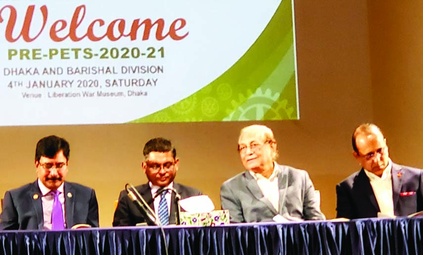 Governor (elect) of Rotary International Bangladesh Rubayet Hossain, among others, at a training session for the newly elected presidents of Rotary International District 3281 at the Liberation War Museum in the city on Saturday.