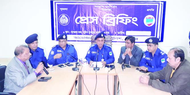 JASHORE: Md Ashraf Hossain, newly- posted SP, Jashore addressing a view exchange meeting with local journalists at SPâ€™s Conference Room as Chief Guest on Wednesday.